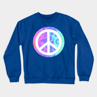 PEACE Sign White Trippy Border Crewneck Sweatshirt